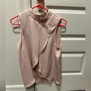 Blush pink crop tank - flowing and lightweight mock turtle next tank